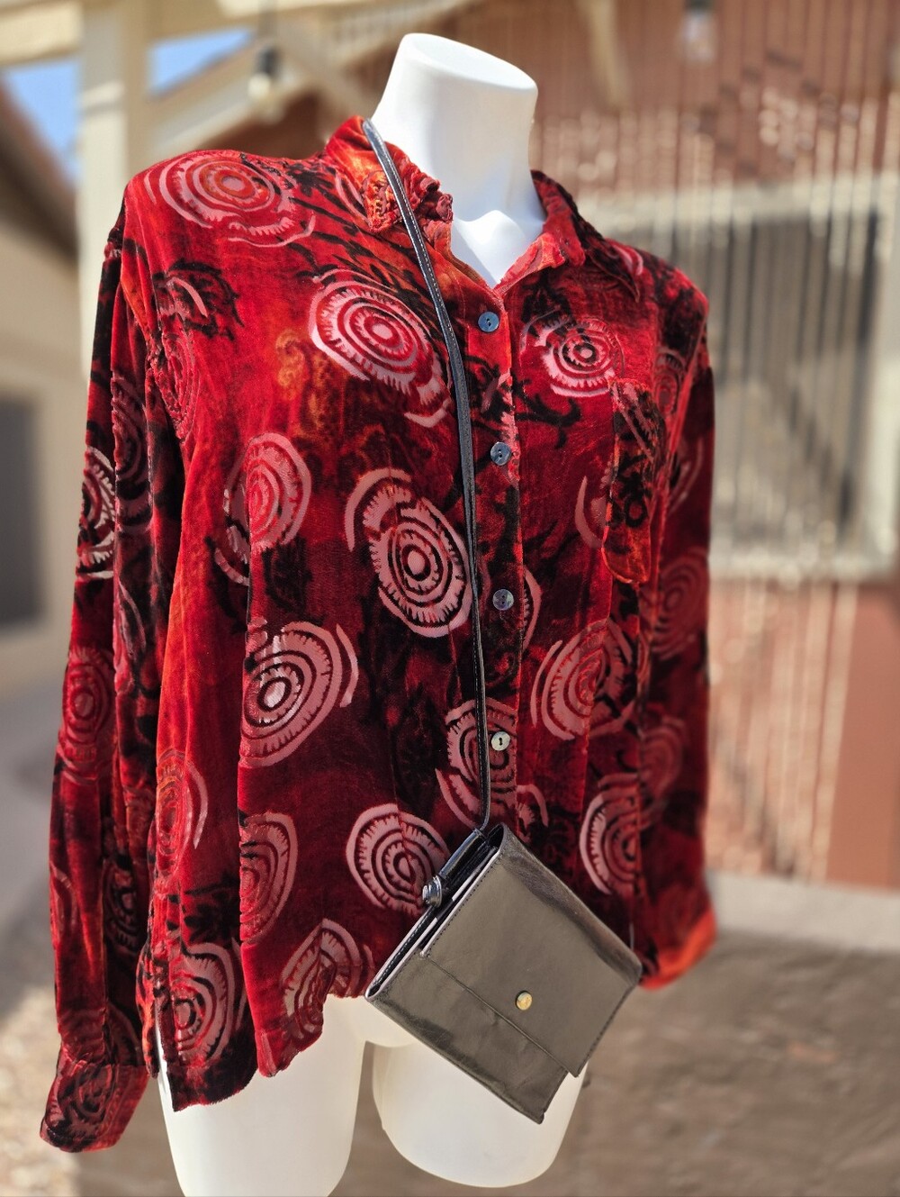 Hobo Mini Crossbody Bag with Gold Button Accent
